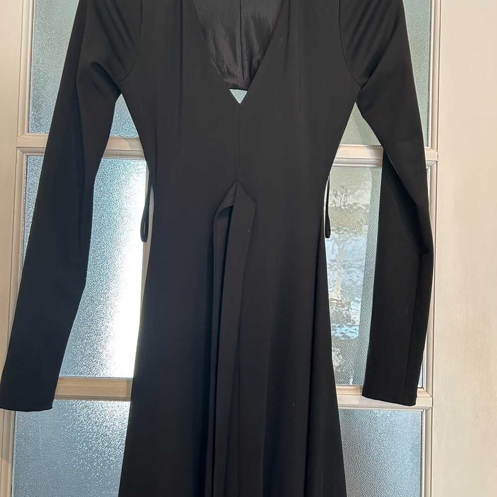 Halston Heritage Black Long Sleeve Dress